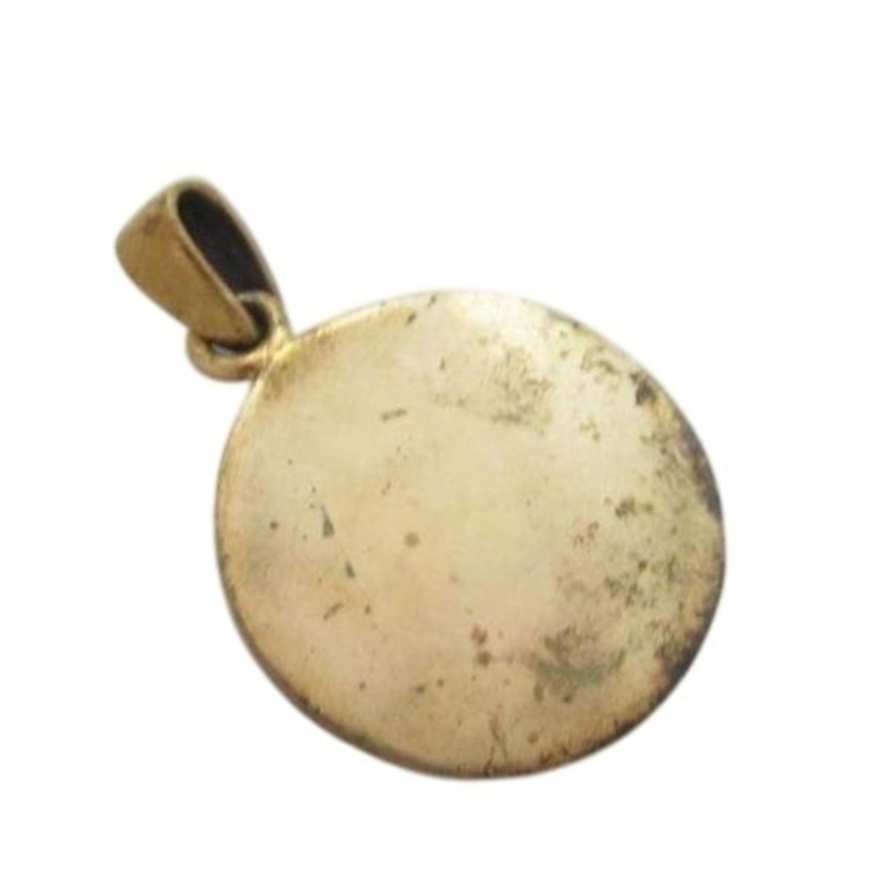 Vintage Eye of Horus Egyptian Medallion Pendant Gold Tone Round Charm 1 Inch - Picture 3 of 3